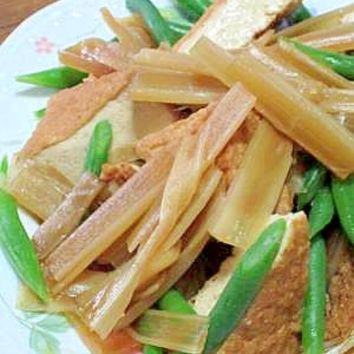 うどと厚揚げの煮物 (我が家の味)